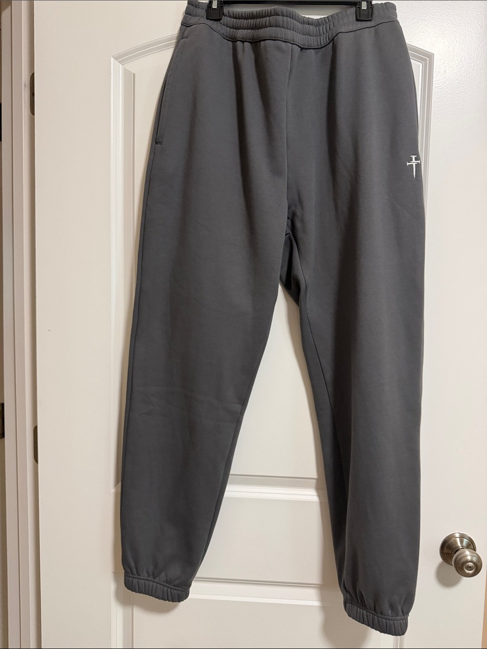 Men's Dark Gray Jogger Sweatpants with Subtle Logo